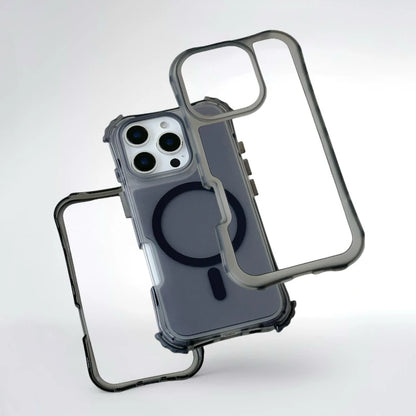 Frosted 3-in-1 MagSafe Phone Case for iPhone 16 17pro max 15 Pro 14 13 12 11 Magnetic Wireless Charging Hard PC Shockproof Cover