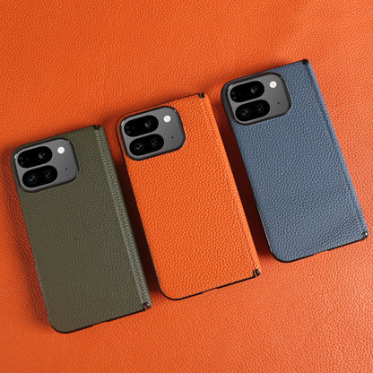 For Google Pixel 9 Pro Fold Case Genuine Leather Cover Pixel 10Pro Fold Capa Protective Etui Back Coque Carcasa without front