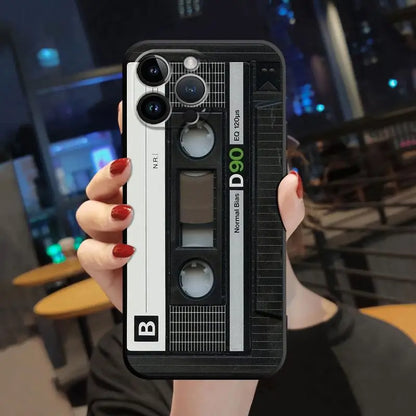Case For Apple iPhone 13 14 15 11 12 Pro 7 XR X XS Max 8 Plus SE 2022 Phone Cover Shell Magnetic Radio Tape Cassette
