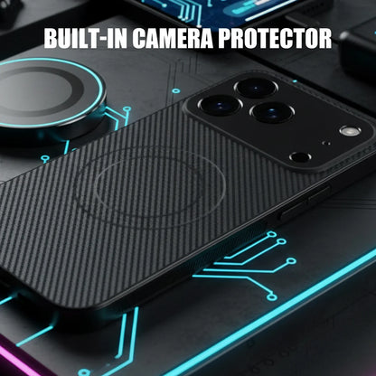 Carbon Fiber for IPhone 17 Pro Case Strong Magnetic Phone Case Slim Thin Smooth TPU Bumper for IPhone 17/17 Pro/17 Air/17 ProMax