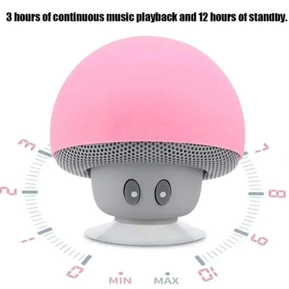 XIKCU Mini Mushroom Bluetooth Speaker Creative Mini Suction Cup Portable Smart Speaker for Phones Cross-border Cartoon Gift