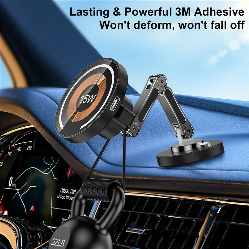 NEW Car Wireless Charger Stand Magnet Car Mount Fast Charging Station Phone Holder Bracket For iPhone 16 15 14 13 12 Pro Max