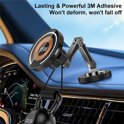 NEW Car Wireless Charger Stand Magnet Car Mount Fast Charging Station Phone Holder Bracket For iPhone 16 15 14 13 12 Pro Max