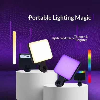 Selfie ring light with clip, compatible with MagSafe iPhone, LED mobile phone ring light, suitable for laptop makeup