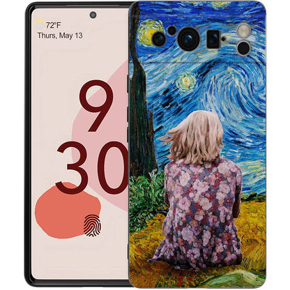 Phone Case Cover for Google Pixel 9 8 7 6 9A 8A 7A 6A Pro 10 9 Pro XL Soft TPU Shell Capas Van Gogh Art Starry Night Aesthetics
