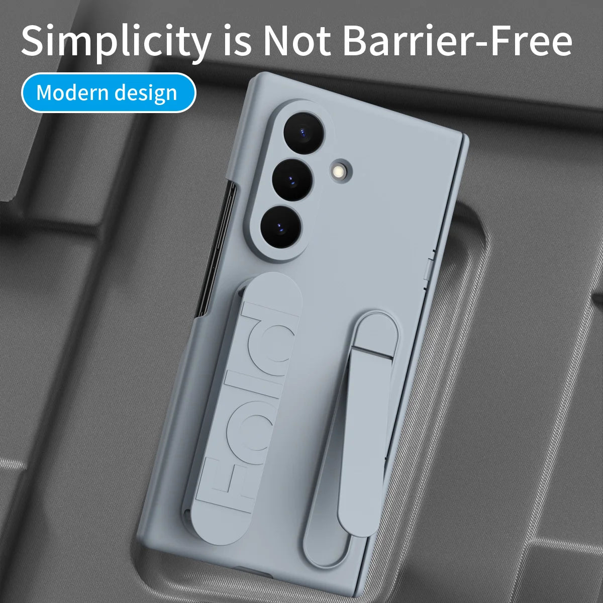 Business Flip Case For Samsung Galaxy Z TriFold Tri Fold Folding Stand Holder Wristband Luxury Hard Plastic Shockproof Cover