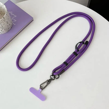 150CM Length Phone Lanyard Adjustable Detachable Neck Cord Outdoor Universal Crossbody Strap Card Clip for Mobile Phone Case