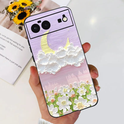 For Cover Google Pixel 6 Case Cute Cat Cartoon Bumper Back Shockproof Soft TPU Case For Google Pixel 6A 6PRO Pixel 6 Phone Cases