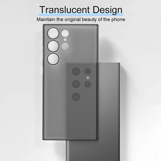 UltraThin 0.3mm shockproof transparent Outer case For Samsung Galaxy S26 S25 S24 Ultra Plus Solid Color Clear Frosted Matte Case