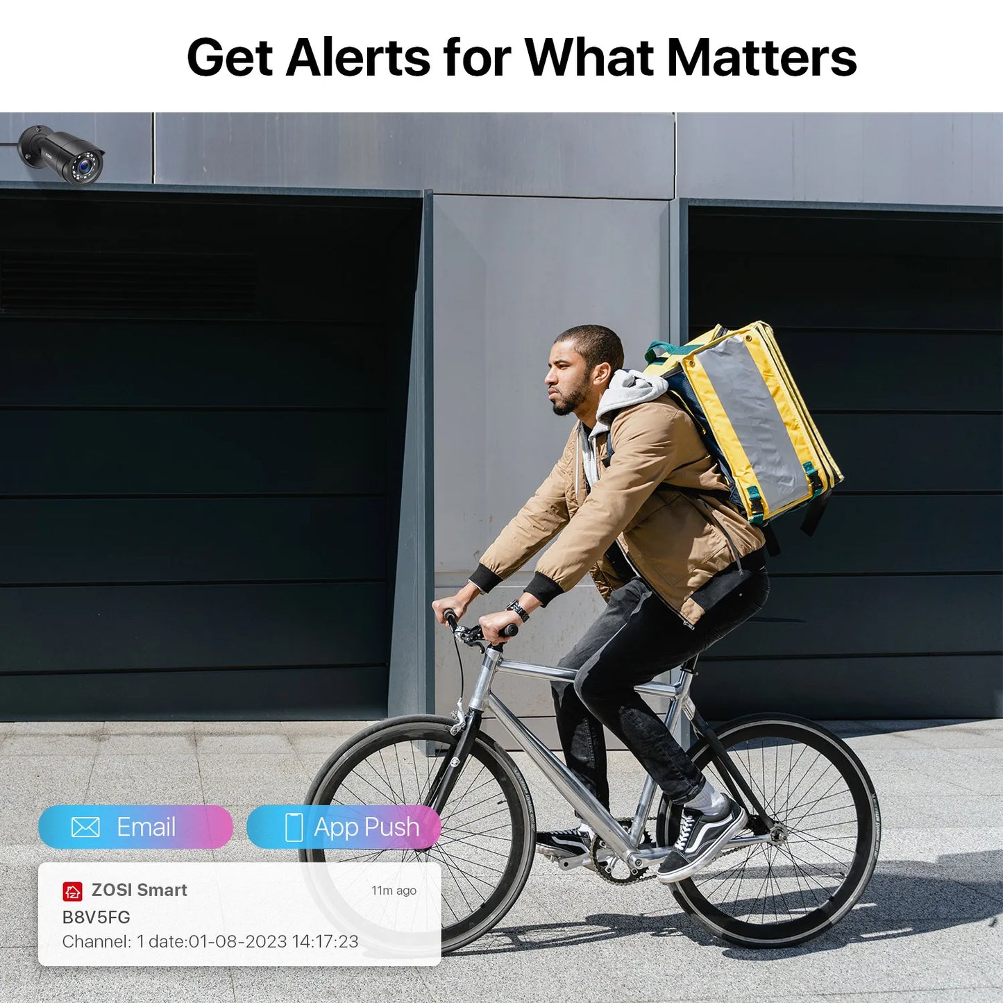 ZOSI 1080P 4 Pack HD TVI Security Cameras Outdoor Indoor Weatherproof Bullet Surveillance Camera for Analog CCTV DVR System