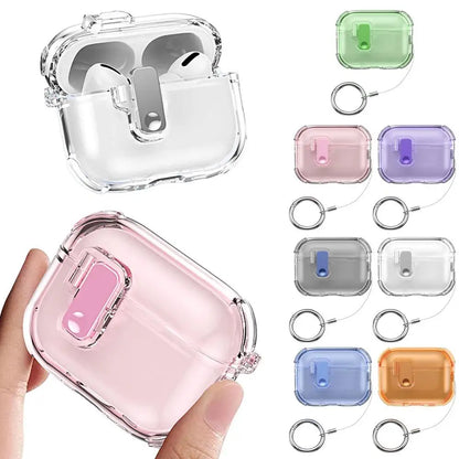For AirPods Pro 3 2025 New Case Phone Stand Luxury designer Transparent TPU Case Upgrade security lock Case for Air Pods Pro 3
