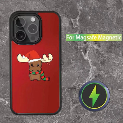 Christmas Santa Claus Phone Case For iPhone 16,15,14,13,12,11,Pro,Max,Plus,Mini,SE Magsafe Magnetic Wireless Charging