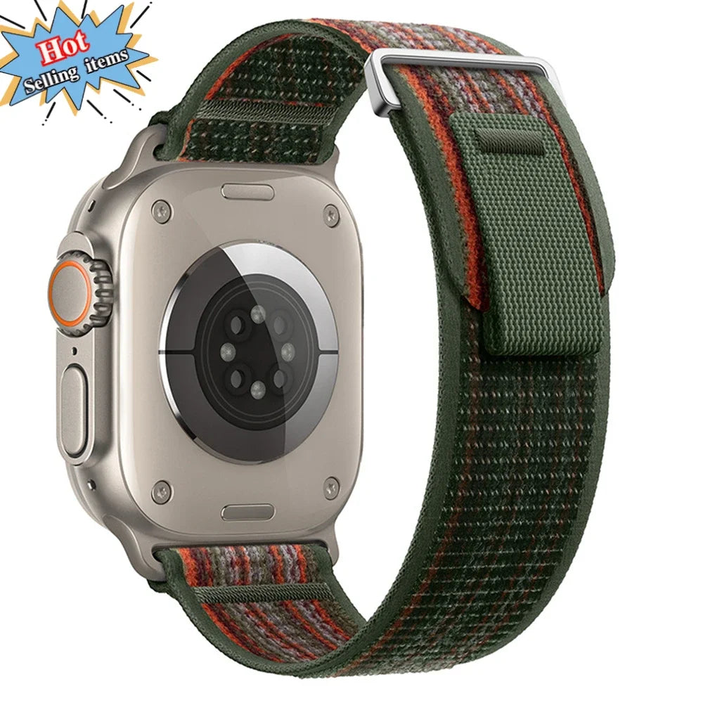 Trail Loop Strap For Apple Watch Ultra 2 49mm Series 9 8 7 45mm 41mm Sports Nylon Wristband For iWatch 6 5 4 3 SE 44mm 40mm 42mm