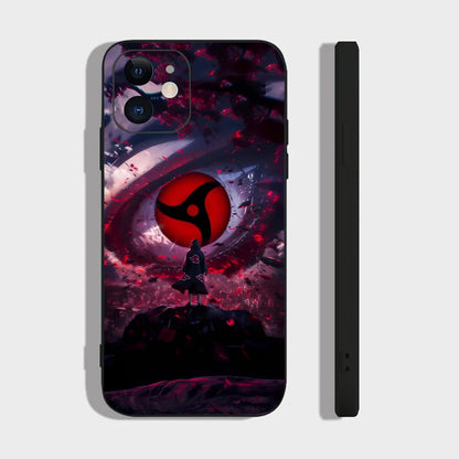 Classic Anime Narutos Uchiha Itachi Phone Case For IPhone 16 15 14 13 Pro Max 11 12 Mini X Xs XR Se 2022 Black Silicone Cover