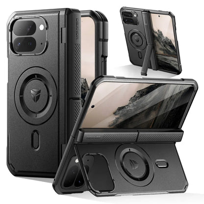 Dexnor Magnetic Case for Google Pixel 10 Pro Fold with Dual Kickstands Front Screen Protector Hinge Protection Cover