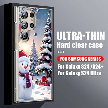 Santa Claus Print Phone Case For Samsung Galaxy A56 A16 A55 A36 A26 A15 5G S25 Edge S24 S21 FE S23 S22 Ultra Plus Clear PC Cover