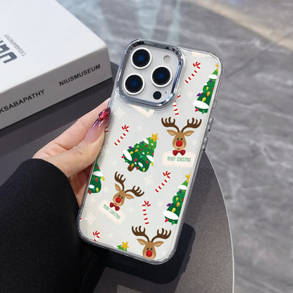 Santa Claus Elk Snowman Christmas Phone Case For Google Pixel 10 9 8 8A 9A XL Pro 4G 5G Transparent Soft Silicone TPU Back Cover