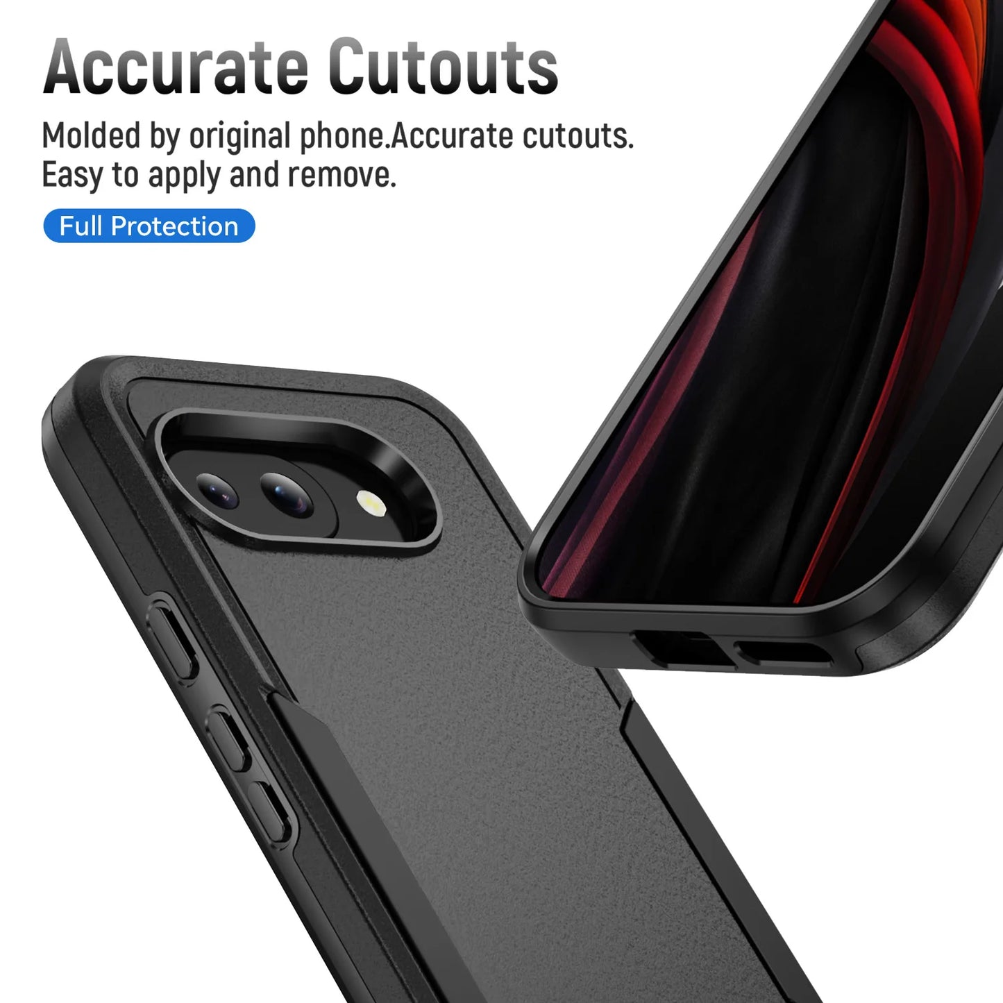 Pixel 9A Protective Phone Case Shockproof Case Dual Layer Hard Cover for Google Pixel 9A With Screen Protector