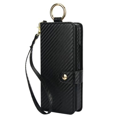 For Samsung Galaxy Z Fold 7 6 5 4 3 5G Crossbody Lanyard Leather Wallet Card Case Wrist Rope Flip Stand Cover With Pen slot