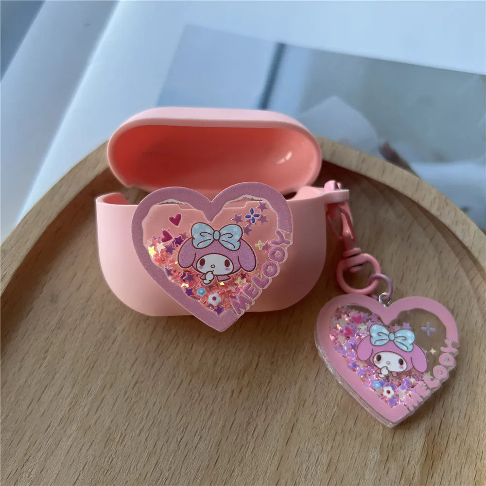Cartoon Earphone Case Cover For Samsung Galaxy Buds 3 Galaxy Buds3 Pro Protector Silicone Headphones Protective Box With Keyring