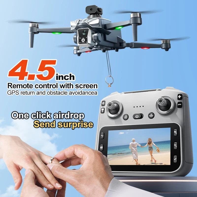 2026 K18 Max 8K Camera Drone 360° Obstacle Avoidance Panoramic Shooting 5G GPS Brushless Motor With Screen Remote Control Drone