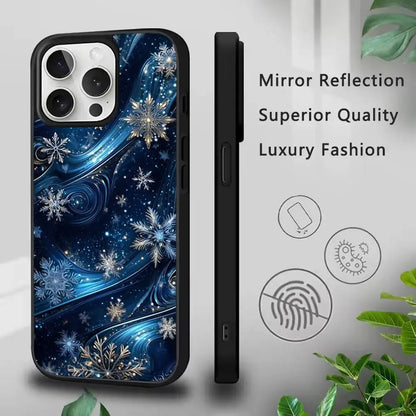 Christmas Art Snowflakes Phone Case For IPhone 17,16,15,Pro,Max,Air,14,Plus,13,12,11 Magesafe Wireless Charge Cover