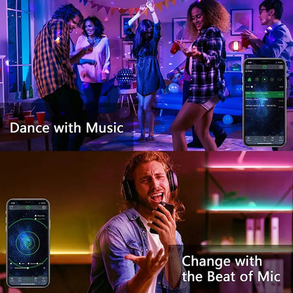 40M/131Ft Led Strip Lights APP 44Keys Remote Control USB 5V Music Sync RGB Flexible Tape Diode Lights for Party Home Luces Led