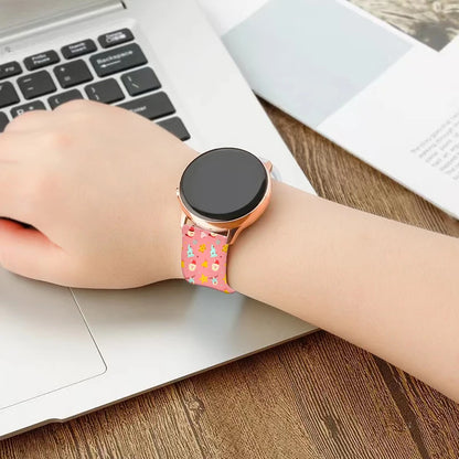 20MM Christmas Series 4 Printed strap for Samsung Galaxy Watch 7/6 40mm 44mm Band Replaceable Bracelet for Xiaomi Huawei Watch