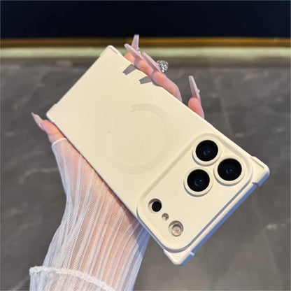 Shockproof Frosted Magnetic Phone Case For iPhone 17 Air 16 15 14 Plus 13 Pro Max For Magsafe Wireless Charging Soft TPU Cover