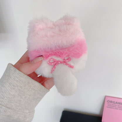 Cute Cat Soft Fur Furry Case for Apple Airpods 1 2 3 4 Pro 2 Wireless Earphone Protective Cover Charging Box for Airpods Pro 3
