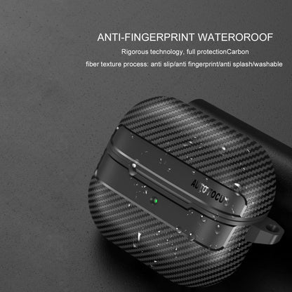 2024 New TPU Cover For Samsung Galaxy Buds 3 Pro Buzz 3 Pro Buds3 Pro Case Carbon Fibre Pattern PC Protective Cases With Hook