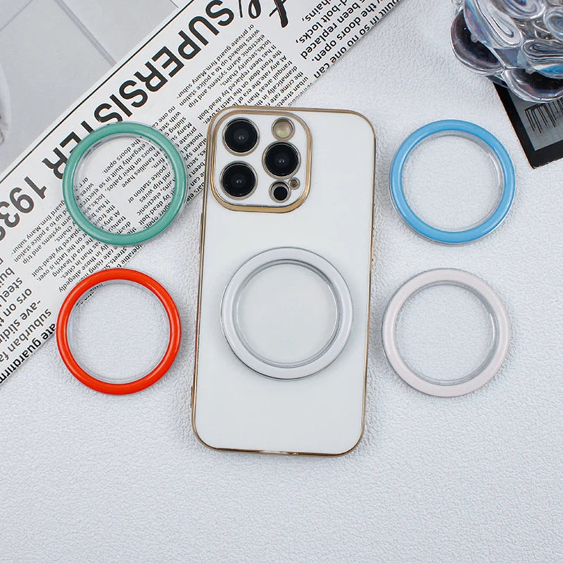 1PC High quality Round Mac Safe Magnetic Base Sticker for IPhone 16 15 14 13 12 11 Pro Max Magsafe Socket Pocket Grip Bracket