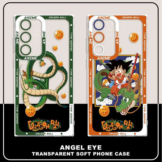 Case for Samsung Galaxy S24 S25 Edge S22 FE S23 Ultra S21 S20 Plus Note 20 Ultra 10 Clear Phone Cover Dragon Ball Manga Shenron