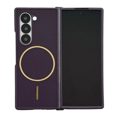 Light Luxury PU Matte Slim Solid Color Phone Cases for Samsung Galaxy Z Fold 7 6 5 4 3 Magnetic Wireless Charge Protective Cover