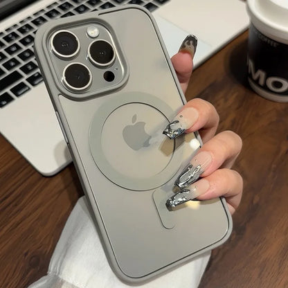 New Phone Case For iPhone 17 16 15 14 13 12 11 Pro Max Plus 17 Air For Magsafe Transparent Clear Magnetic Acrylic Bumper Cover