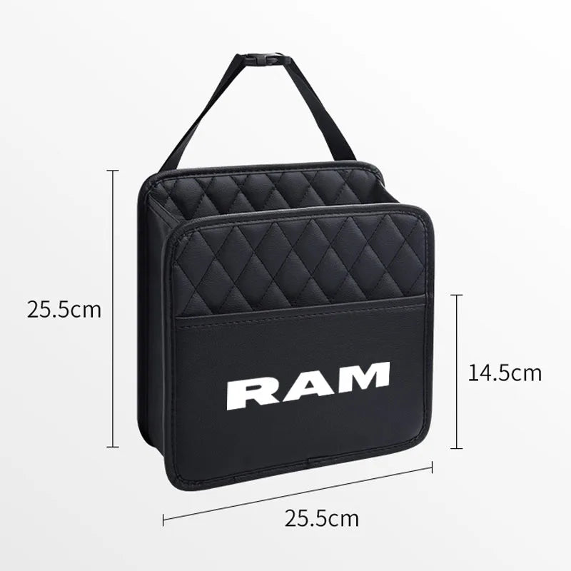 Car Back Rear Organizer Seat Elastic String Universal Storage Bag Pocket Auto Organizer interior for Dodge RAM Car Accessories