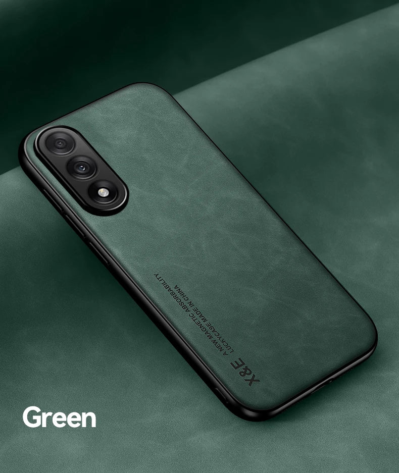 Magnetic Sheepskin Leather Case For Samsung Galaxy S25 S24 S23 S22 S21 S20 Ultra FE S25 Edge S10 S9 Plus Soft Shockproof Cover