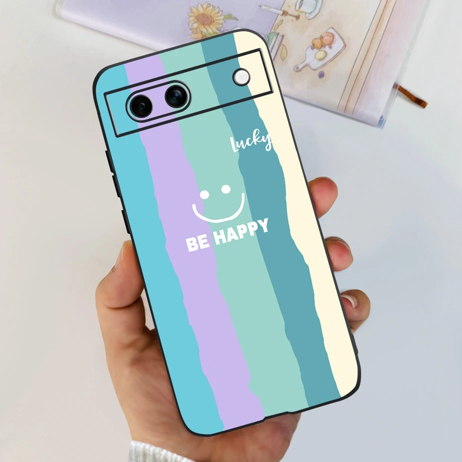 For Google Pixel 8A Case Stylish Painted Cover Soft TPU Shockproof Phone Case For Google Pixel 8 Pro Pixel8A Fundas Coque Bumper