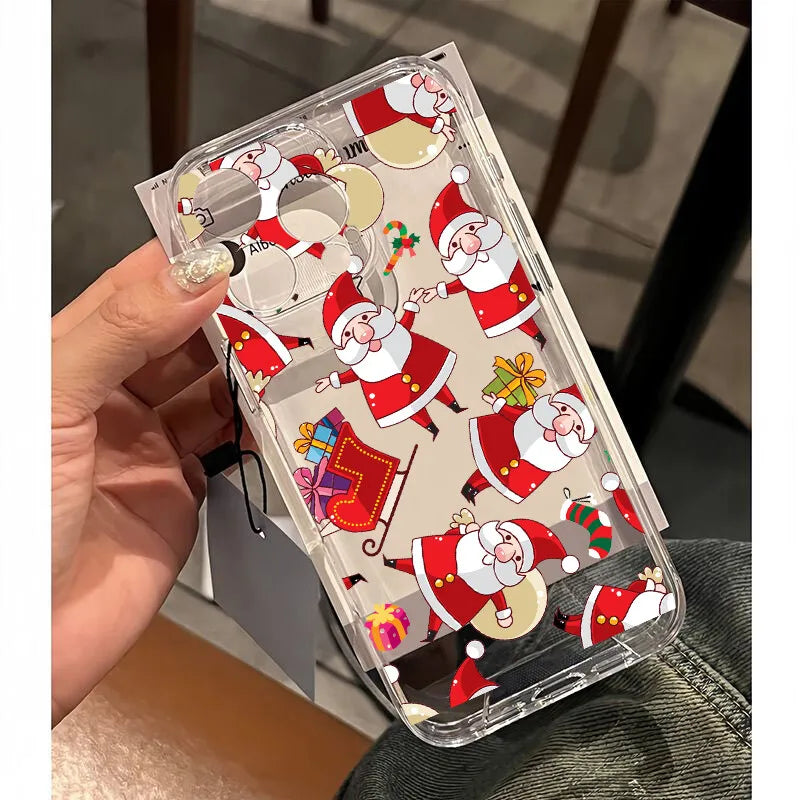 Christmas Tree Santa Claus Phone Case For Samsung Galaxy S25 FE S24 S23 Ultra S22 S21 S20 Plus S23 S24 FE A56 A36 A26 Soft Cover