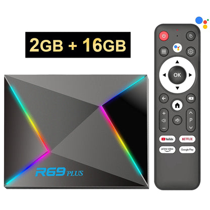R69 Plus Voice Control TV Box Ultra HD 8K Allwinner H728 Octa Core Support Netflix tv box WIFI 6 Set Top Box
