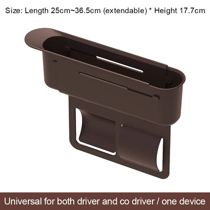 1pc Retractable Car Seat Gap Storage Box Storage Box Car Interior Storage Accessories Car Seat Gap Filler For Mobile Key Card