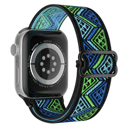 Bling Nylon Strap for Apple Watch Band 44mm 40mm 38mm/42mm bohemian Bracelet iWatch Series 7 6 5 4 3 41mm 45mm 8 9 ultra 2 49mm