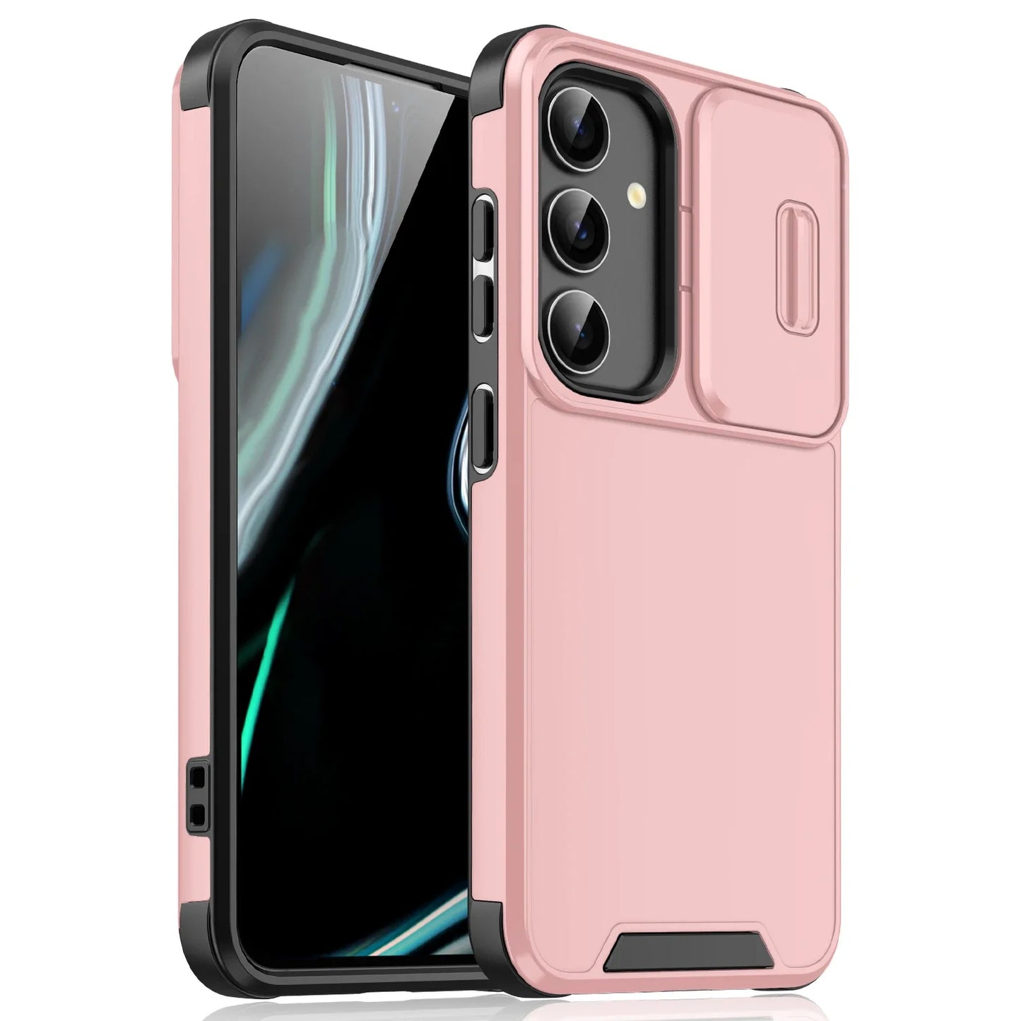 Slide Camera Phone Cover For Samsung Galaxy S25 S24 S23 S22 Ultra Plus S23 FE S21 FE S25Ultra S24Ultra 5G Case Silicone Coque