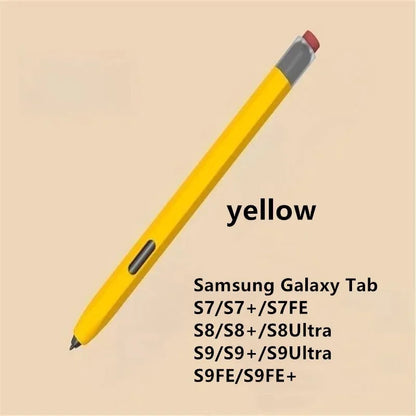 Silicone Pencil Case Tablet Touch Stylus Pen Cover Solid Colour for Samsung Galaxy Tab S6 Lite S7 FE S8 Ultra S9 Plus