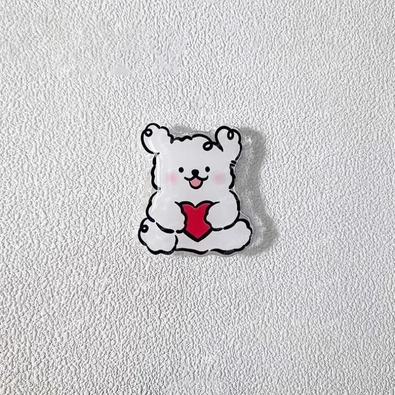 Korean Cute Cartoon Puppy Grip Magnetic Socket Pocket Stand Phone Grip Tok Bracket For iPhone Samsung Xiaomi Ring Finger Holder