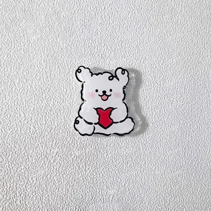 Korean Cute Cartoon Puppy Grip Magnetic Socket Pocket Stand Phone Grip Tok Bracket For iPhone Samsung Xiaomi Ring Finger Holder