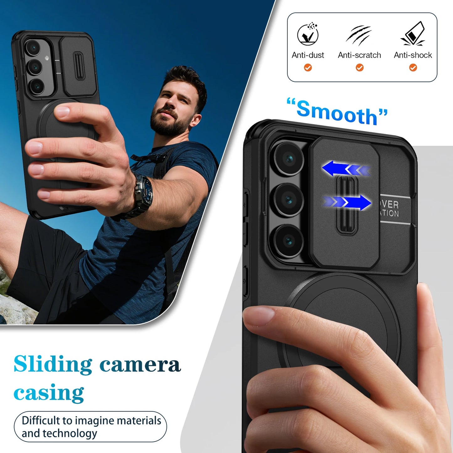 Case for Samsung Galaxy S25 FE S24 Plus S25 Ultra 5G Kickstand Bag Shockproof Matte Armor Cover