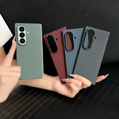 High-end Ultra Thin Carbon Fiber Phone Case for Samsung Galaxy Z Fold 7 6 5 4 3 Magsafe Wireless Charging Screen Protector Cover