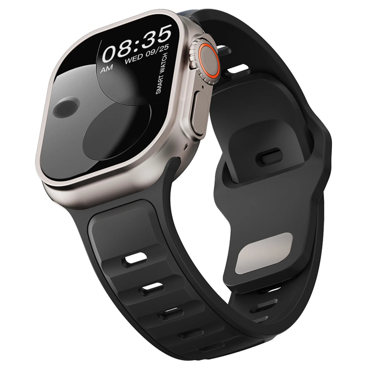 Silicone Strap for Apple Watch 49mm 46mm 45mm 44mm 42mm 41mm 40mm Sports Band for Iwatch Series 10 9 8 7 6 5 4 Se Ultra 1 2 Men