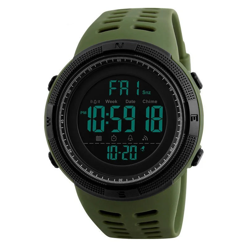 Men’s Military Sports Electronic Watch with Multifunctional Luminous LED Digital Display – Waterproof Wristwatch for Boys, Students, Teens, and Outdoor Activities
